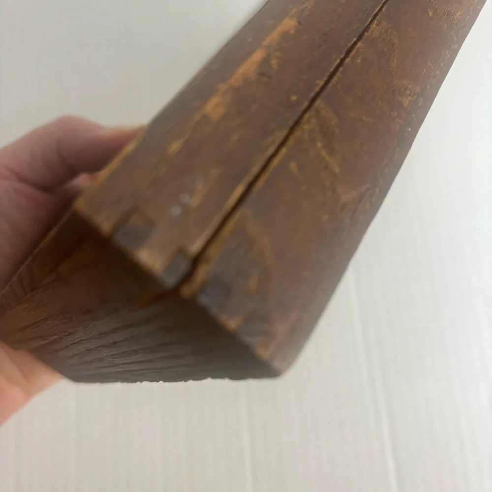 Antique-Wooden Box W/Advertising/Gilbert Anchor Blocks/Retro Toy Decor